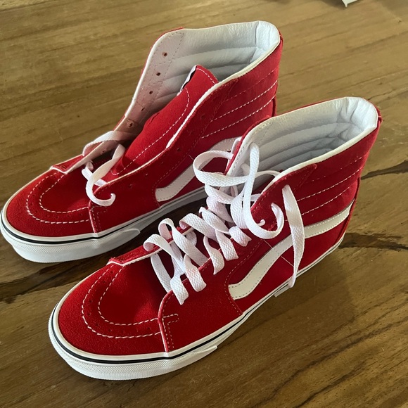 Vans Sk8-Hi Skate Shoe - Racing Red - Picture 3 of 5